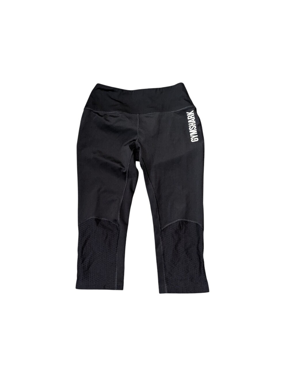Gymshark Black Crop Leggings with Logo,Size S